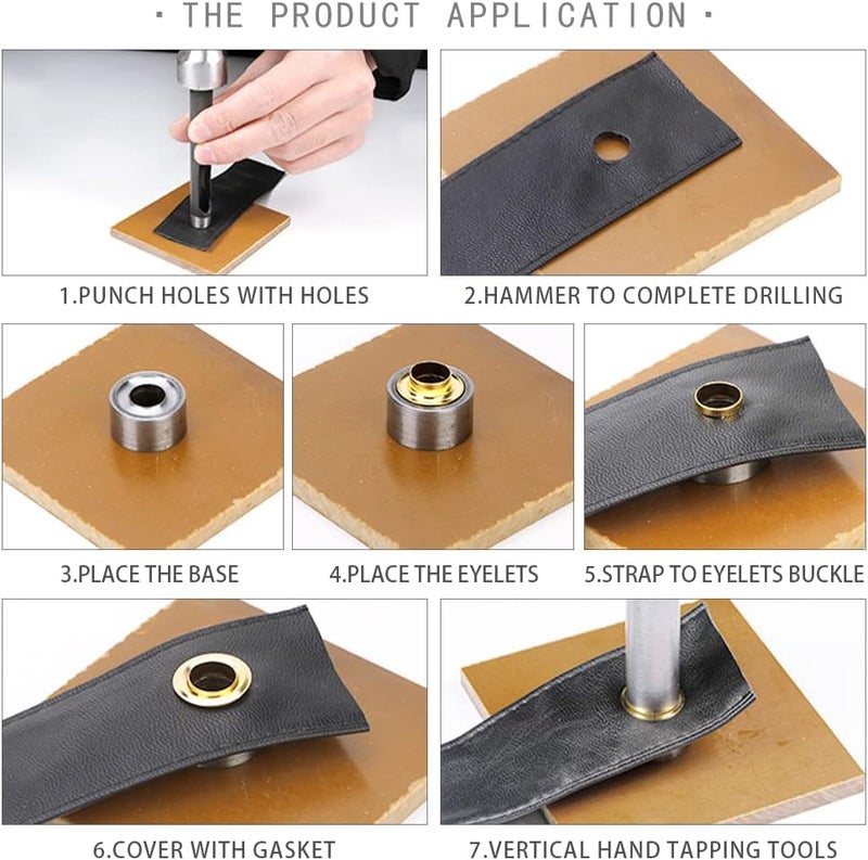 SEMINI Grommet Kit 800 Sets Gronmets Eyelets with 3 Pieces Install Tool Kit, 4 Colors - Image 5